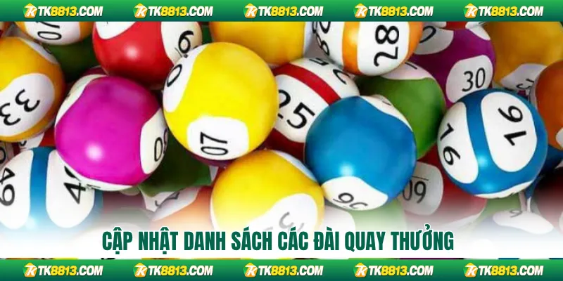 Cập nhật danh sách các đài quay thưởng