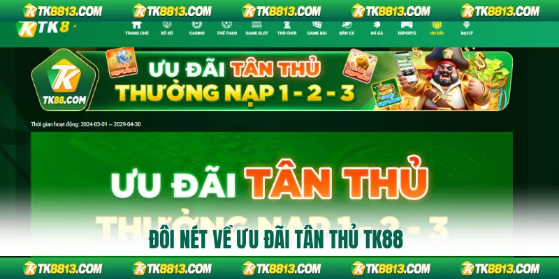Đôi nét về ưu đãi tân thủ TK88 Đôi nét về ưu đãi tân thủ TK88