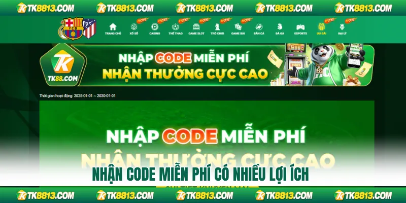 Nhận code miễn phí có nhiều lợi ích