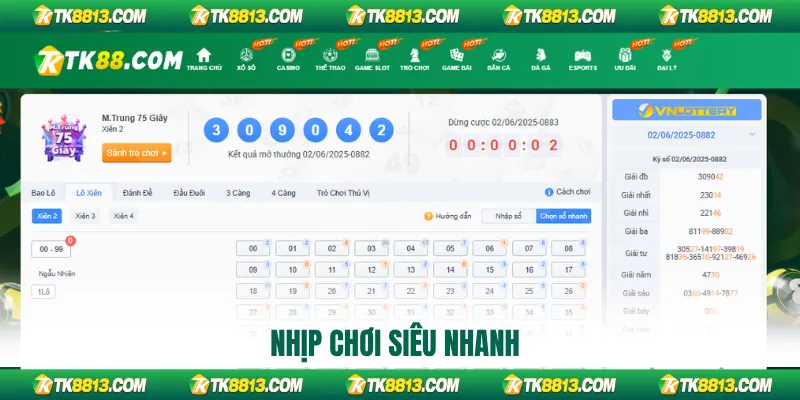 Nhịp chơi siêu nhanh