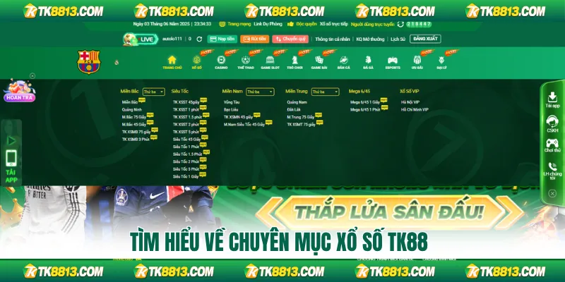 Tìm hiểu về chuyên mục xổ số TK88