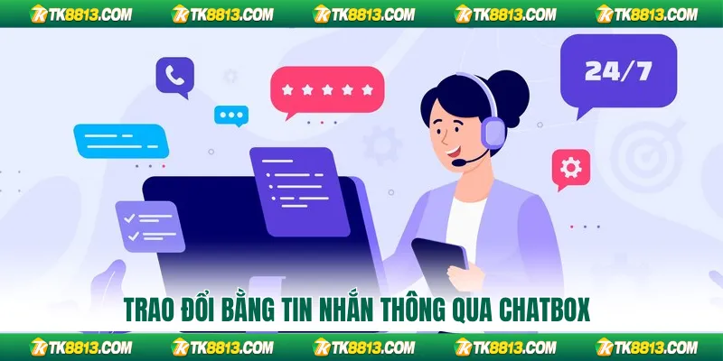 Trao đổi bằng tin nhắn thông qua chatbox